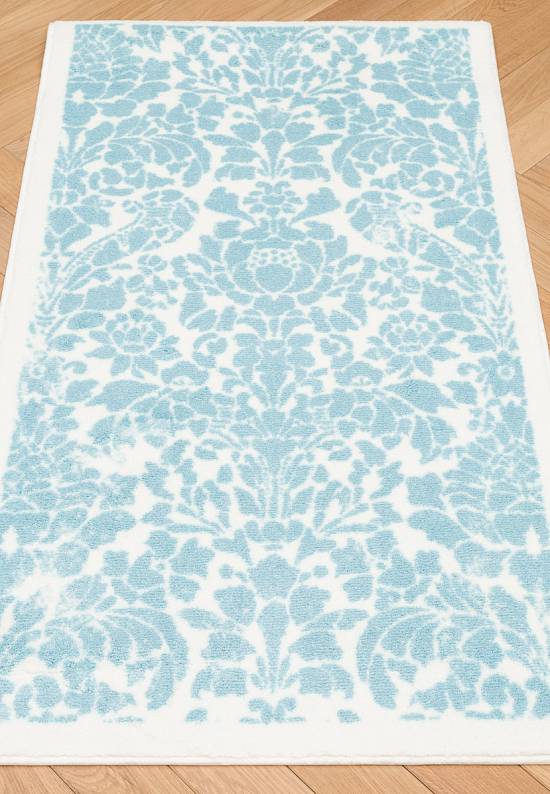Голубой коврик для ванной Stencil 01 Ancient Blue