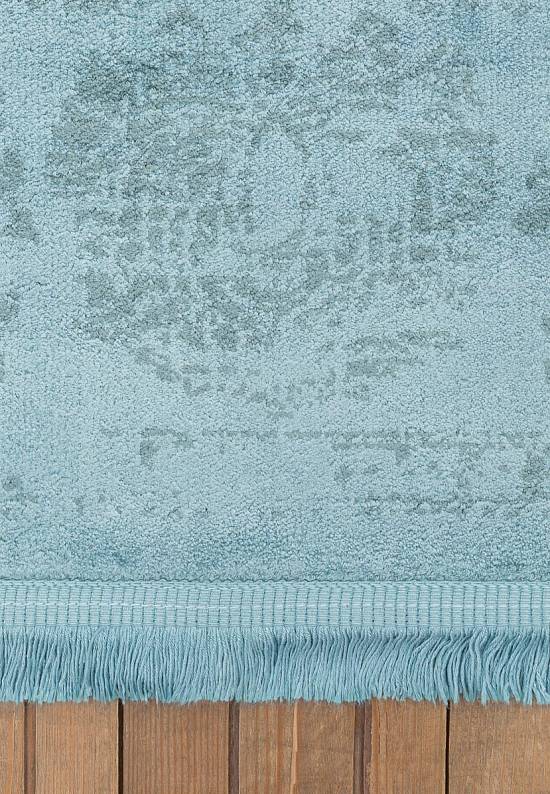 Неоклассический вискозный ковер из Турции MG165-Turquoise