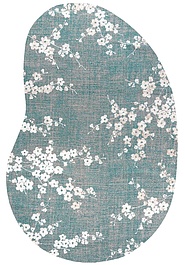 дизайн безворсового ковра Petals LP5231-L389 фигура