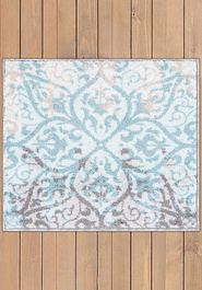 дизайн коврика для ванной Confetti Bath Bella Tracery 01 Ancient Blue