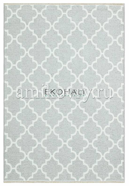 Двусторонний безворсовый ковер из шенилла NK 04 Cream Grey