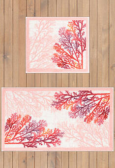 дизайн комплекта ковриков для ванной Confetti Bath Bella Coral 01 Pink