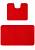 Красный комплект ковриков для ванной Flora 2586 Red BQ