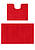 Красный комплекта ковриков для ванной и туалета 2586 Light Red PS