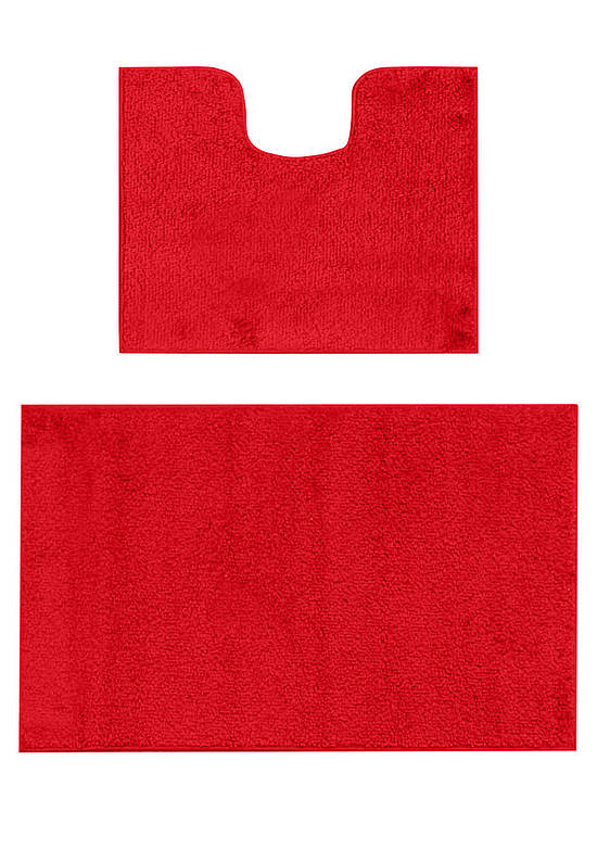 Красный комплекта ковриков для ванной и туалета 2586 Light Red PS