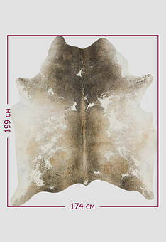 размер натуральной шкуры коровы Соль/перец чёрно-белая 1045