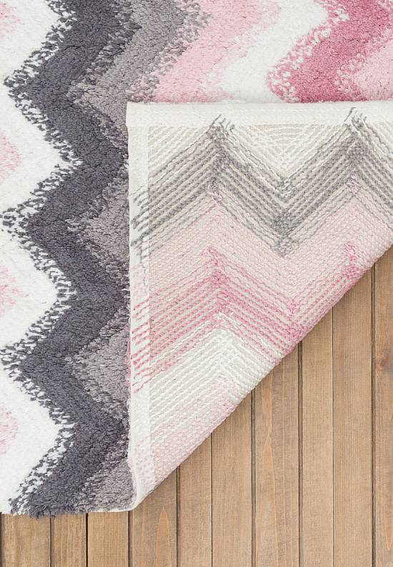 Розовый комплект ковриков для ванной комнаты и туалета Leron-Pink