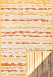 дизайн двустороннего безворсового ковра Smart Weave Saara-Yellow