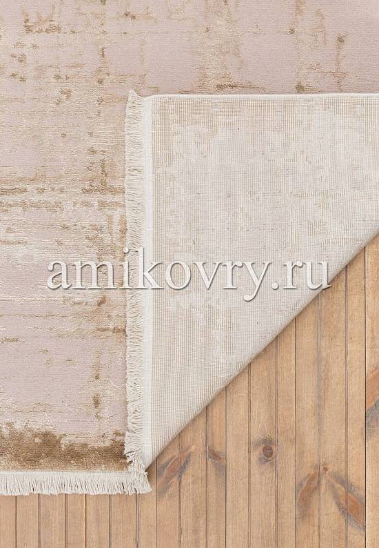 Ковер из шерсти с вискозой и бахромой 613-Beige