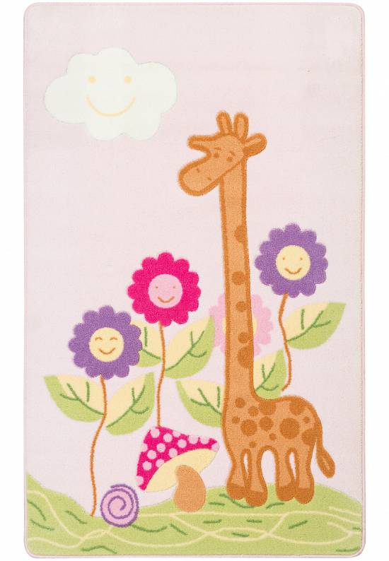 Детский ковер с ворсом Giraffe-01 Pink