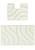Белый комплект ковриков для ванной и туалета Symphony 2581 Pearl White BQ
