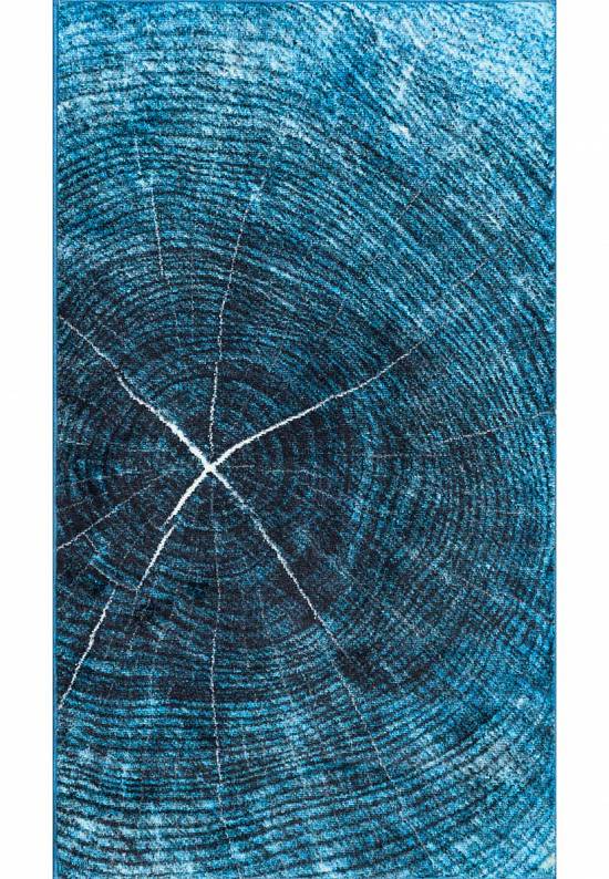 Синий коврик для ванной Timber 01 Blue
