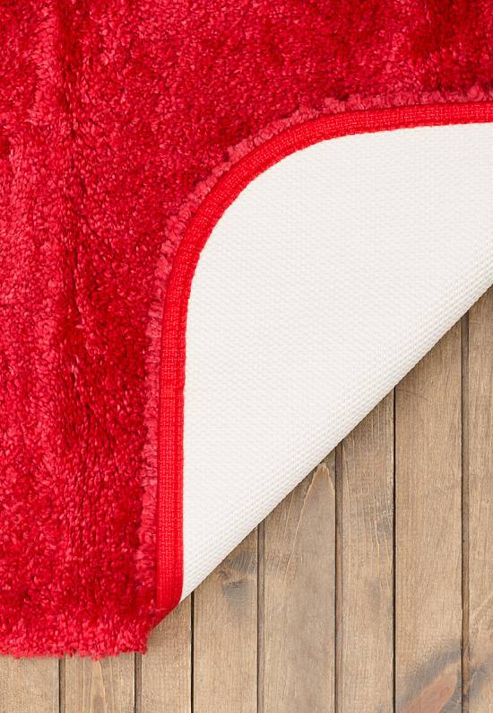 Красный мягкий коврик для ванной 3519 Red