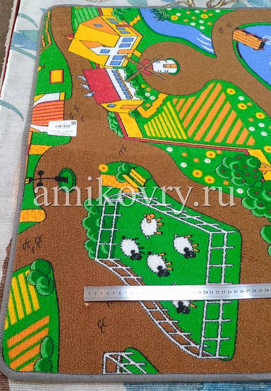 Двухсторонний детский игровой коврик DUO City Grey+Farm discount18