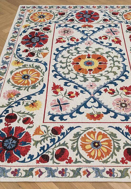 Винтажный безворсовый ковер LM6079-L390