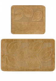 дизайн комплекта ковриков для ванной Confetti Bath Maximus Flora 2519 Dark Beige BJ