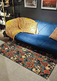 безворсовый ковер в интерьере Rio Old School Pattern discount