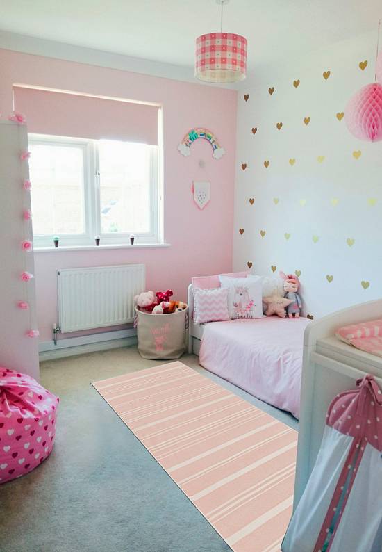 Двусторонний безворсовый ковер MD 02 Soft Pink