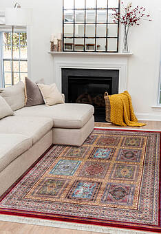 ковер в интерьере Ottoman Silk Farshineh-Red