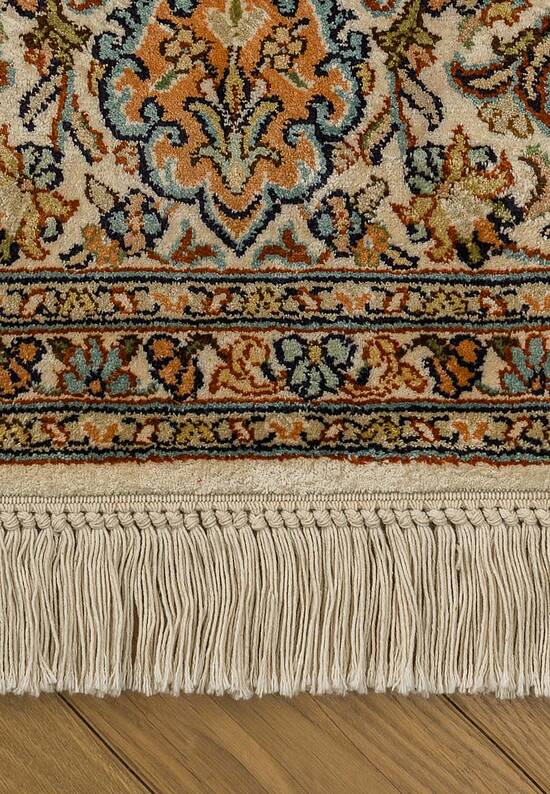 Шелковый ковер ручной работы IIST-GI75KE5ZZ Kashan Cream