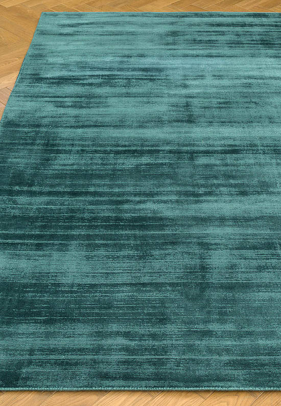 Однотонный ковер ручной работы PHPV-20-Peacock Blue/Peacock Blue