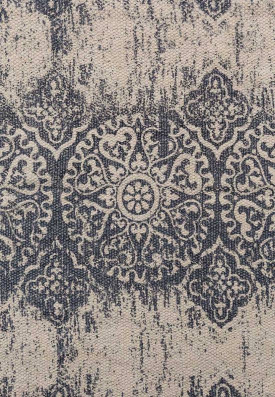 Безворсовый ковер из хлопка JHC-17-06 natural-blue