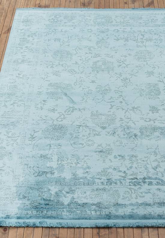 Неоклассический вискозный ковер из Турции MG165-Turquoise