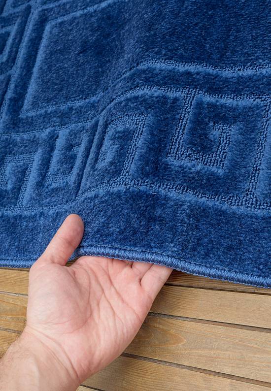 Синий коврик для ванной Ethnic 2582 Dark Blue