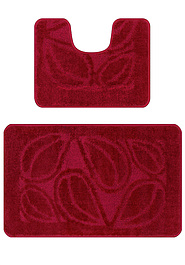 дизайн комплекта ковриков для ванной Confetti Bath Maximus Flora 2577 Burgundy PS
