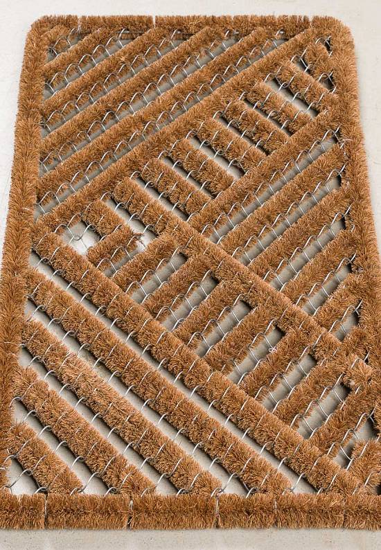 Входной коврик из кокосовой щетины Wire rope-006