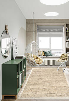 циновка в интерьере Lhasa LHS 01 Grey Cream