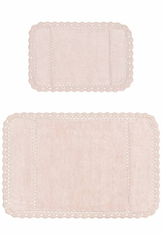 Розовый комплект ковриков для ванной и туалета Lorinda-Pink