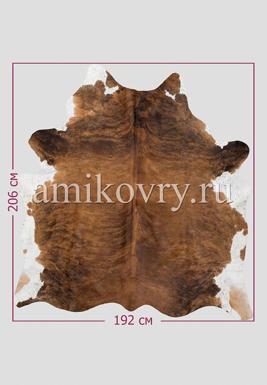 Натуральная шкура коровы Полосы коричнево-чёрные 111