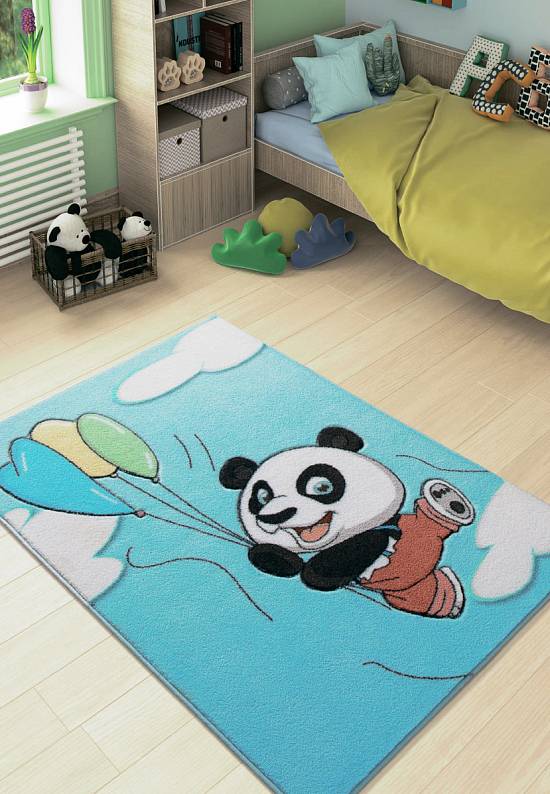 Детский ковер с ворсом Flying Panda 01 Blue