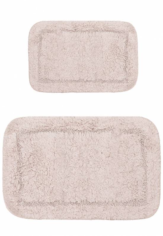 Бежевый комплект ковриков для ванной и туалета Nico-Beige