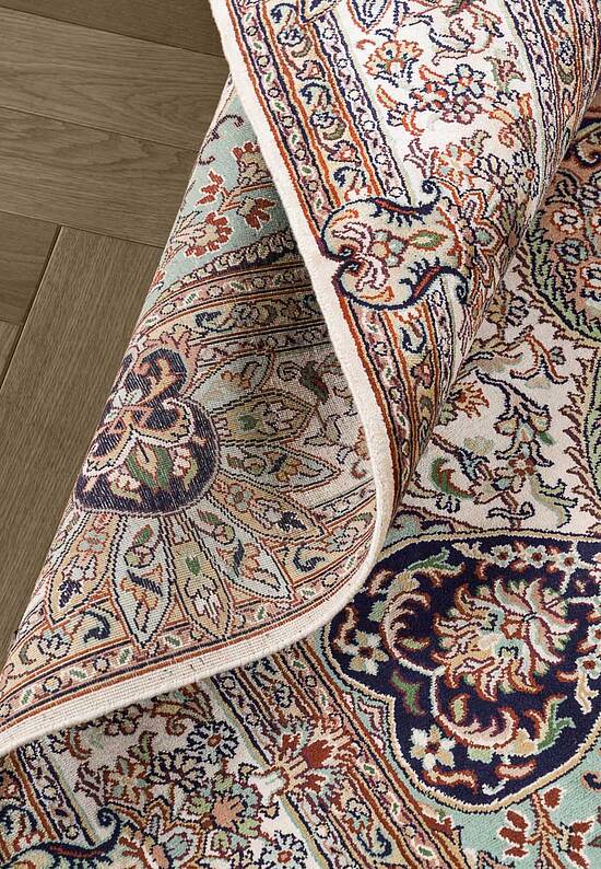 Шелковый ковер ручной работы IIST-GI9CKE92J Kashan Blue