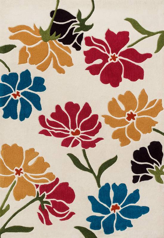 Красочный ковер из акрила HA10-043 Scattered Floral Multi