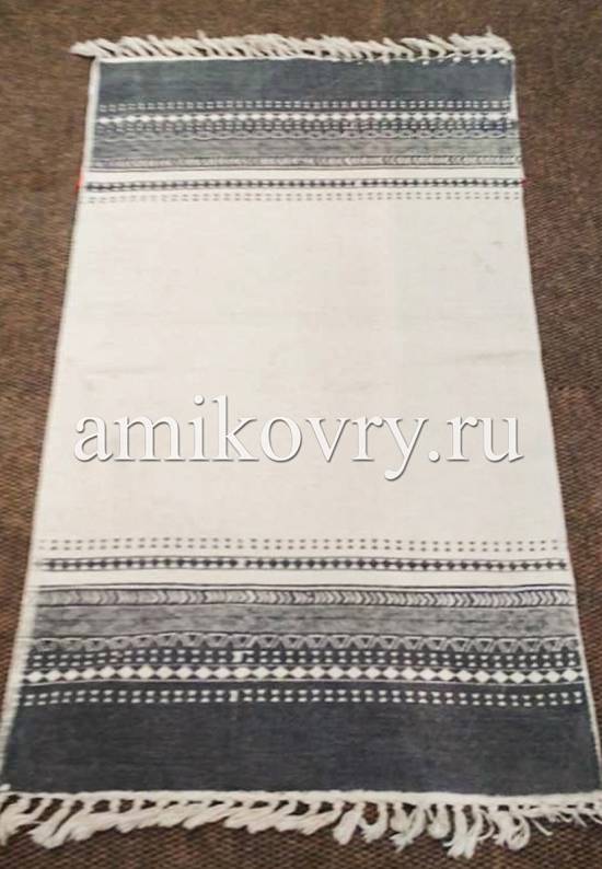 Безворсовый ковер ручной работы из Индии JHC-17-01 natural-dark grey discount1
