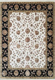 дизайн ковра Kashan gold Ivory Black