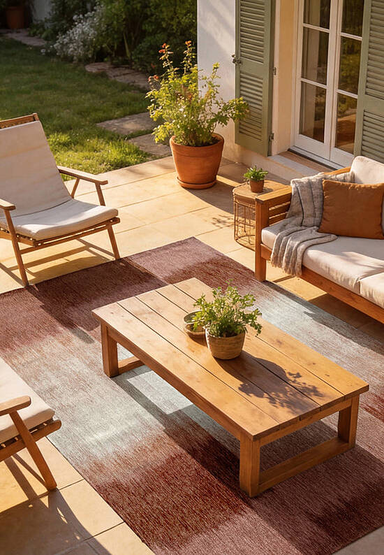 Безворсовый ковер из полиэстера LR6249-L419 outdoor