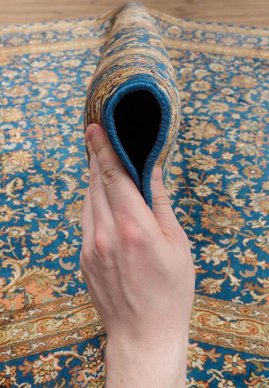 Шелковый ковер из Индии Ahvaz Navy Blue