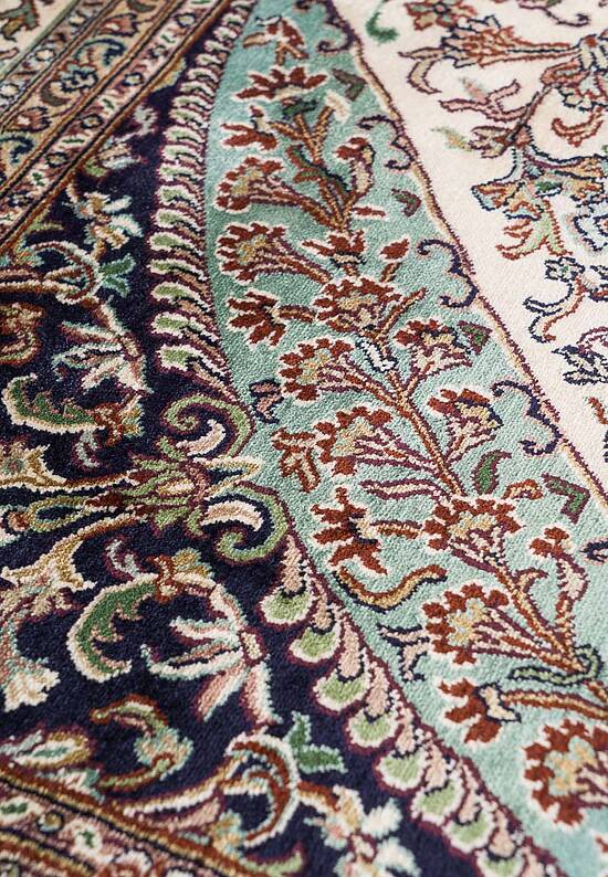 Шелковый ковер ручной работы IIST-GI9CKE92J Kashan Blue