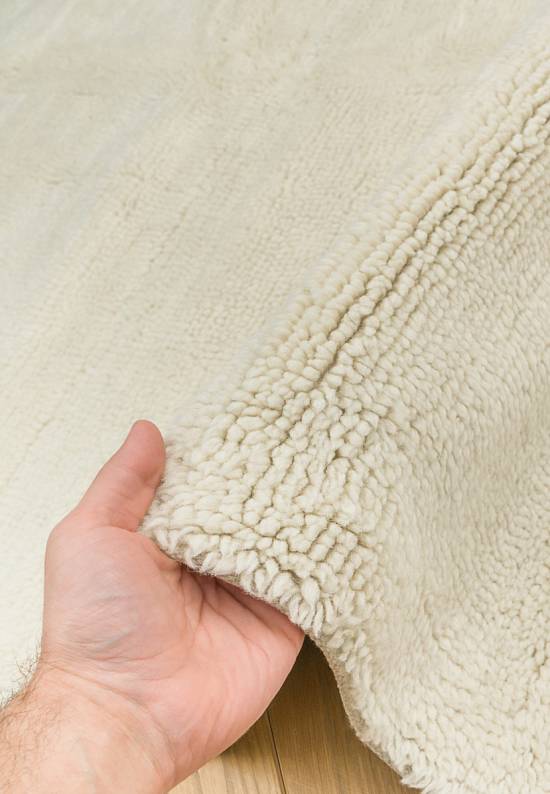 Шерстяной стираемый ковер Steppe Sheep White