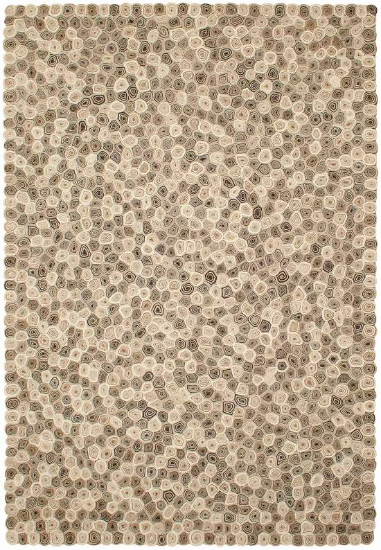 Ковер ручной работы с рельефом Chakri/Glued-Ivory Brown