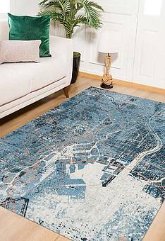 безворсовый ковер в интерьере Streets Tokyo LS5225-L263