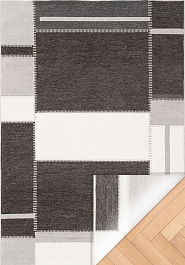 дизайн двустороннего безворсового ковра Noa Kilim NK 08 Grey Antrasit