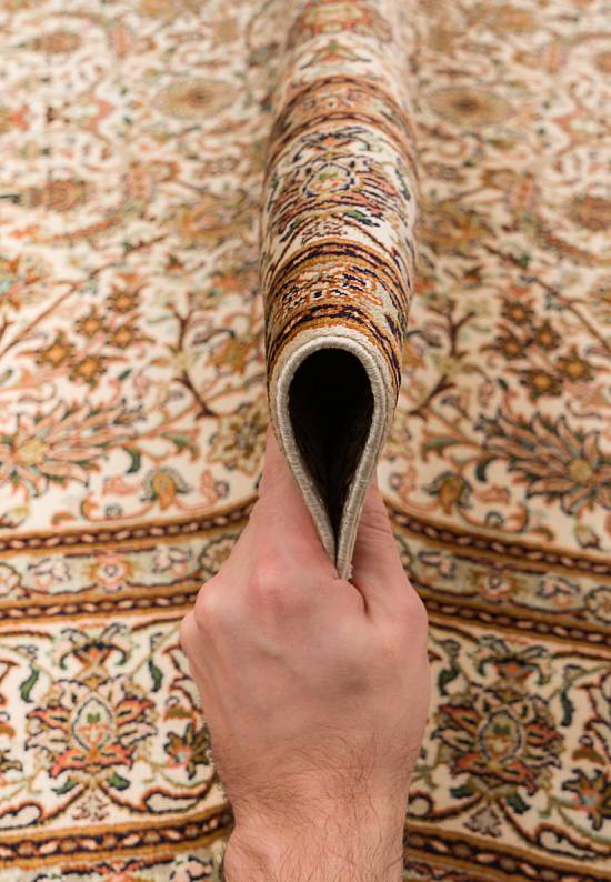Шелковый ковер ручной работы 234792-Shah Abas beige/beige