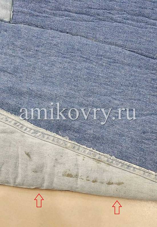 Ковер пэчворк ручной работы из джинсы Jacket-Natural discount1