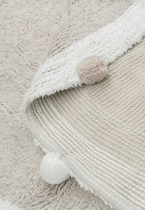 Детский стираемый ковер Pom-poms Light Grey