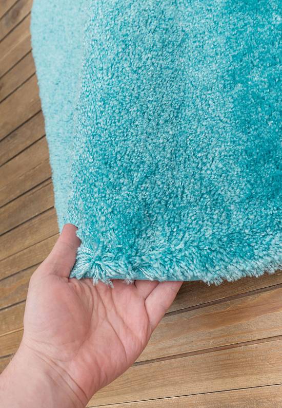 Бирюзовый мягкий комплект ковриков для ванной комнаты и туалета 3516 Turquoise BD